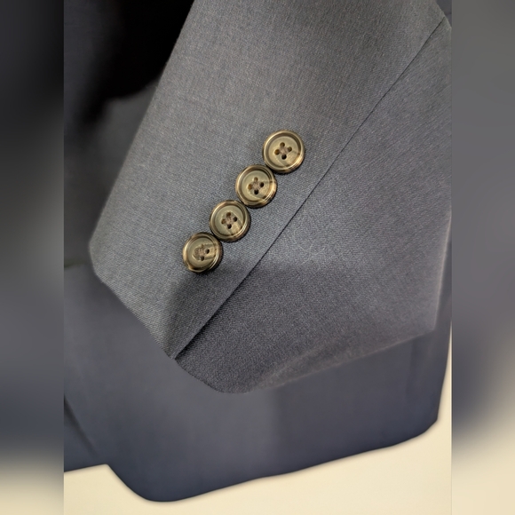 Lauren Ralph Lauren 100% Wool Suit Jacket Sport Coat Sz 48L Navy - Picture 8 of 16